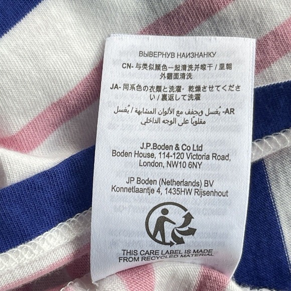 Boden Top Womens Plus Size 16/18 Stripes Ahead of the Rest Cotton Casual - Picture 7 of 13